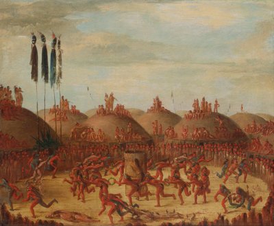 Das letzte Rennen, Mandan O-kee-pa Zeremonie von George Catlin